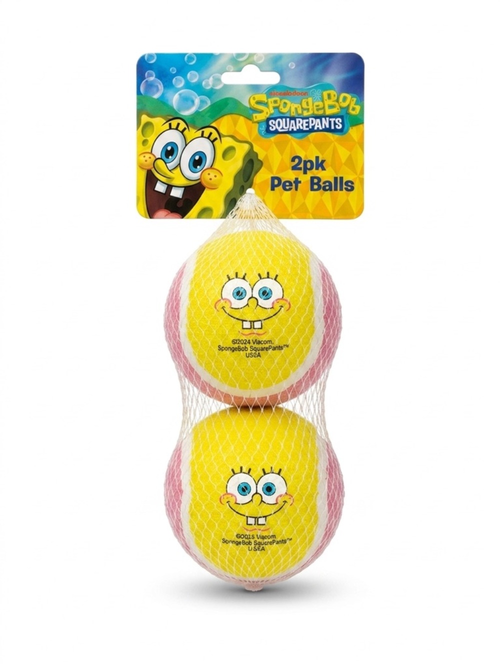 🎾🧽 SpongeBob SquarePants Tennis Balls 2-Pack NWT | Yellow Pink